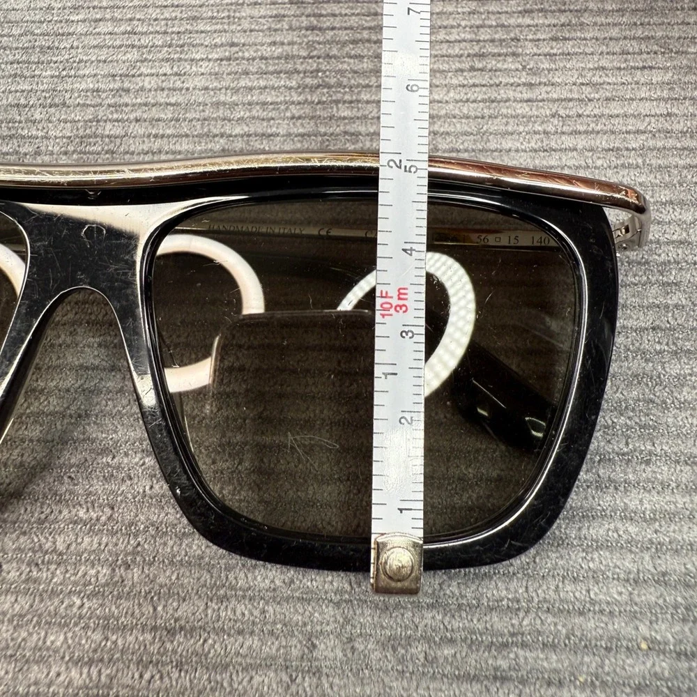 Victoria Beckham VBS94 C1 Y2k Sunglasses Black Silver Square Frame 56-15-140‎